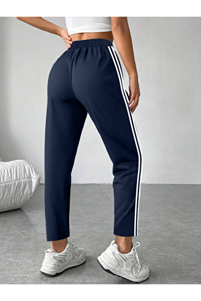 Take Two By Styli Women's Checked Drawstring Waist Pocket Detail Chino