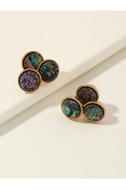 Take Two By Styli Colored Shell Stud Earrings