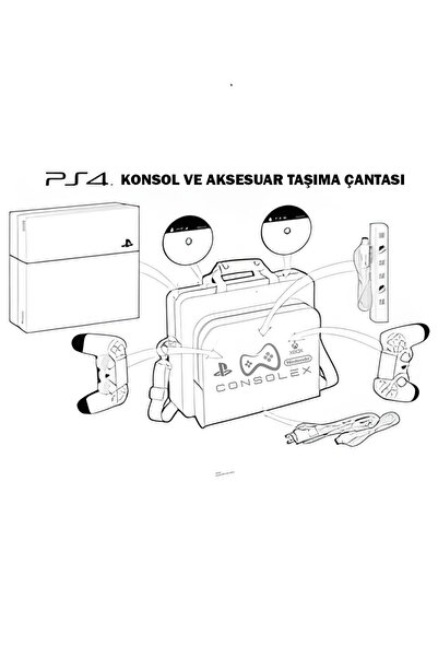 Sony PS4 Standart 1TB (Yenilenmiş) + Çift Kol + ConsoleX Çanta + 12.02v Yazılım