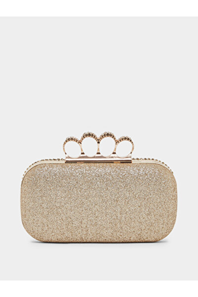 Styli Gold Embellished Clutch Bag