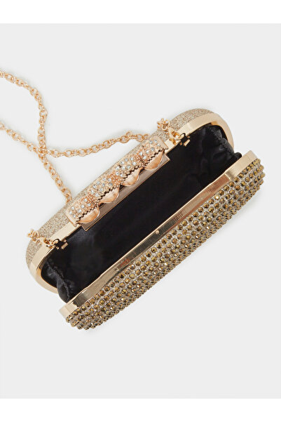 Styli Gold Embellished Clutch Bag