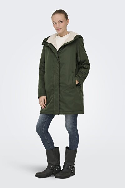 ONLY Women's / Girls' Khaki Coat Model Code: (15353713) Onlfelına Life Parka Otw