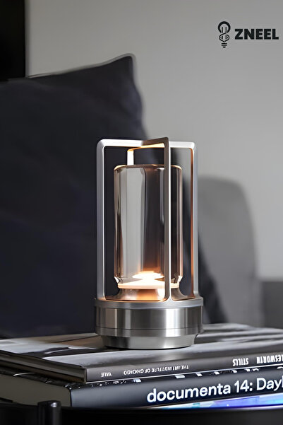 knoffer will dich nur... Premium Şarjlı Masa Lambası–3 Işık Modu, Type-C, Dimlenebilir, 8 Saat Çalışma–Dekoratif Lamba