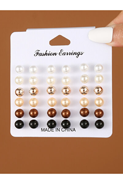 Take Two By Styli Set of 18 - Pearl Stud Earring
