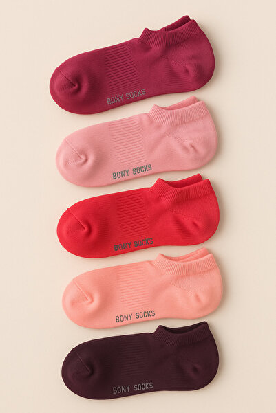 Katia&Bony Unisex 5-Pack Basic Step Socks Pink Mix