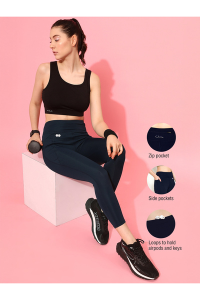 Clovia By Styli 4-Way Stretch Snug Fit Active Tights with Pockets