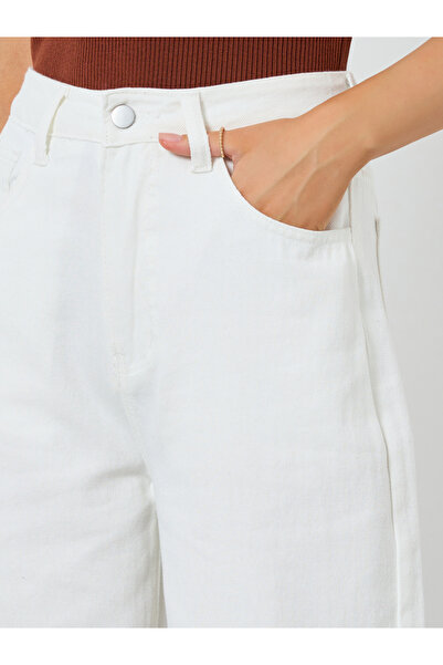 Styli Off White Wide Leg Jeans