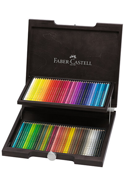 Faber Castell أقلام تلوين فنية من بوليكروموس - علبة خشبية بـ 72 لونًا
