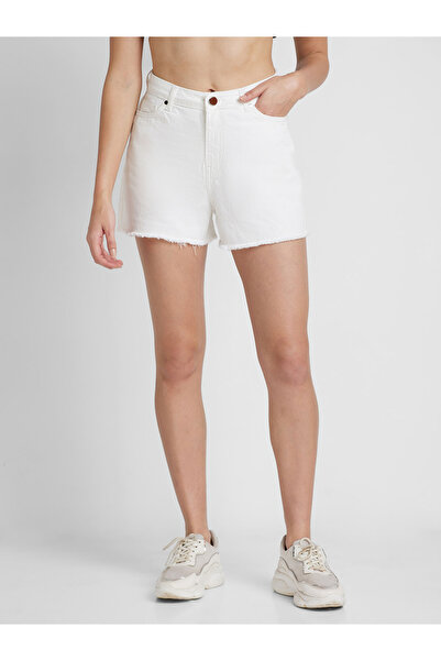 Globus By Styli White Denim Regular Fit Shorts