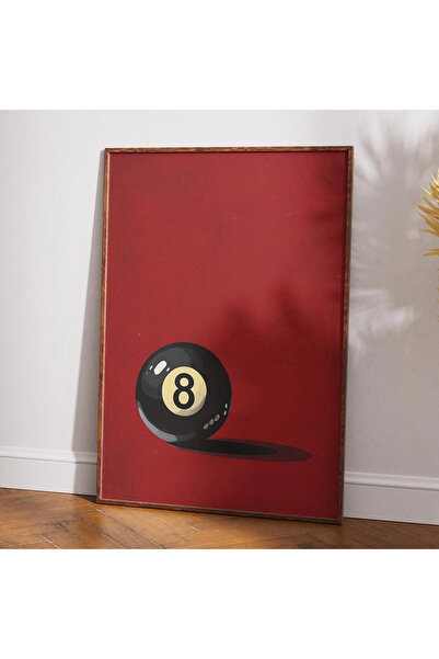 512 STORE Bilardo 8 / Estetik Modern Duvar Dekor Çerçevesiz Kuşe Kağıt Poster...