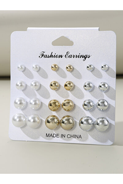 Take Two By Styli Set of 12 - Pearl Stud Earring