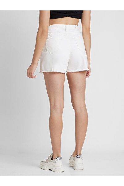 Globus By Styli White Denim Regular Fit Shorts