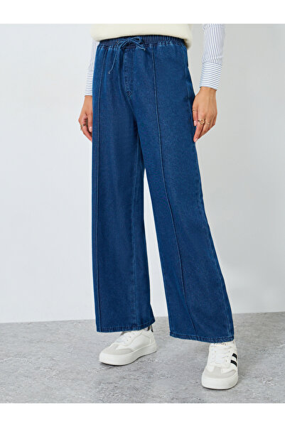 Styli High Rise Wide Leg Jeans
