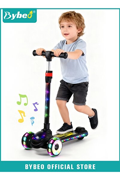 BYBEO سكوتر للأطفال، سكوتر تزلج بثلاث عجلات، سكوتر ركل قابل للطي للأطفال، سكو...