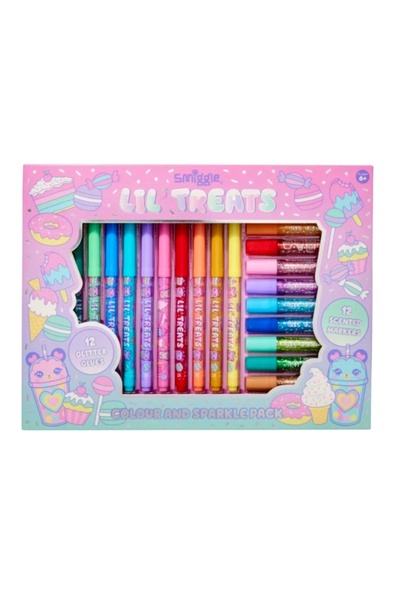 SMIGGLE Lil Treats Kokulu Boya Kalemi Simli Yapıştırıcı Seti