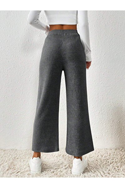 Take Two By Styli Textured Solid Elastic Drawstring Waist Pants
