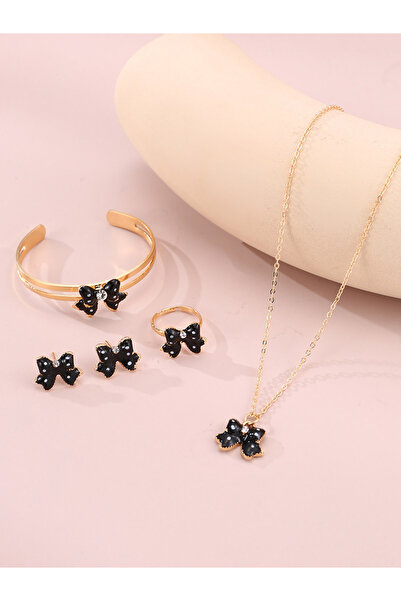 Take Two By Styli طقم مكون من 4 قطع من قلادة وأقراط وخاتم وسوار للبنات