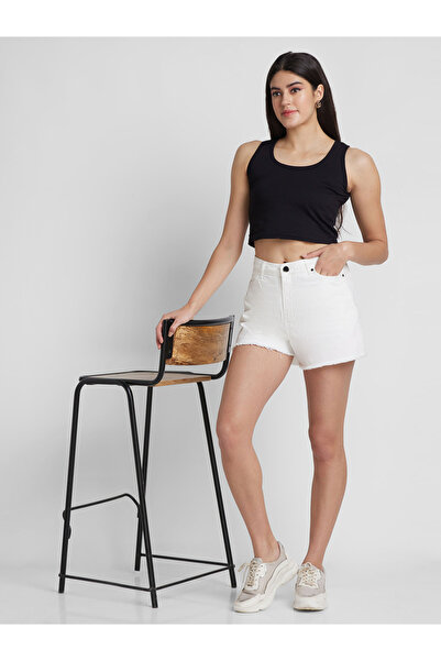 Globus By Styli White Denim Regular Fit Shorts
