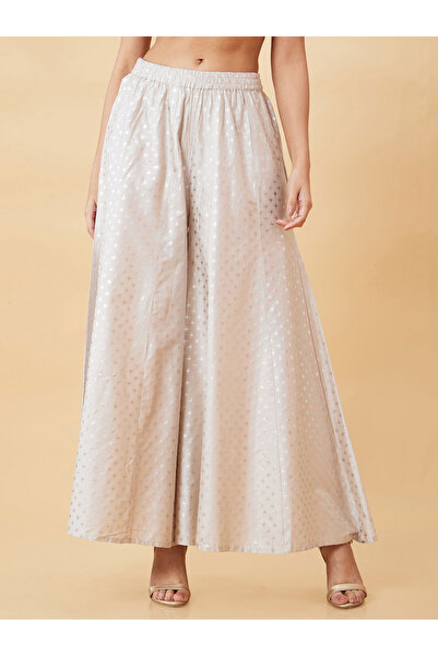 Globus By Styli Foil Print Wide Leg Palazzos