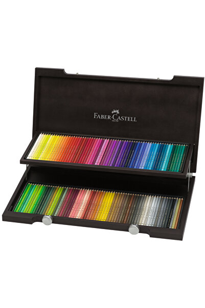 Faber Castell أقلام تلوين فنية من بوليكروموس - علبة خشبية تحتوي على 120 لونًا