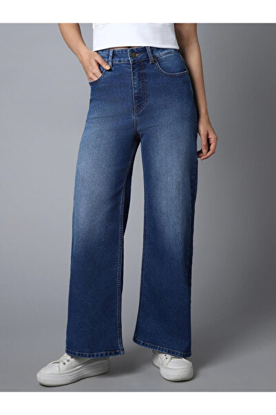 High Star By Styli Women Wide Leg High-Rise Stretchable Jeans