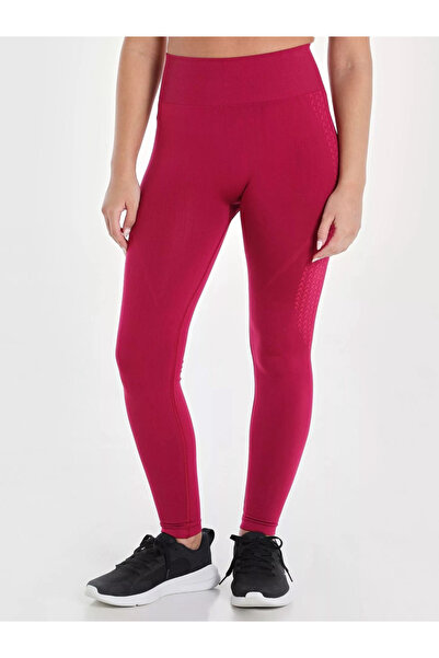 Wizard By Styli Women Red Solid Impact Seamless Leggings