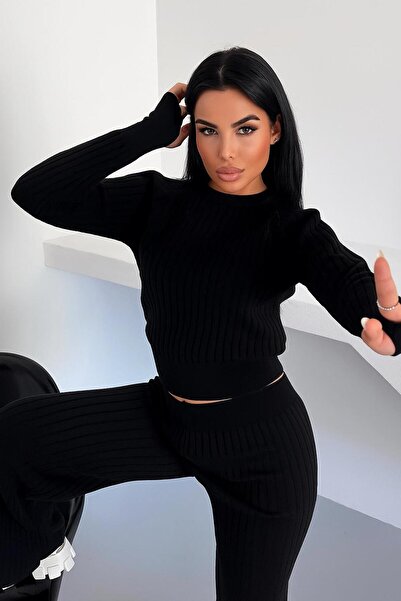 Sıla Triko Set de tricotaje pentru femei, cu tricotaj pe jumătate de pescar, ...