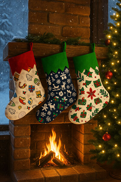 Waldern Διακοσμητικές Χριστουγεννιάτικες Κάλτσες 35*26cm Mix Model