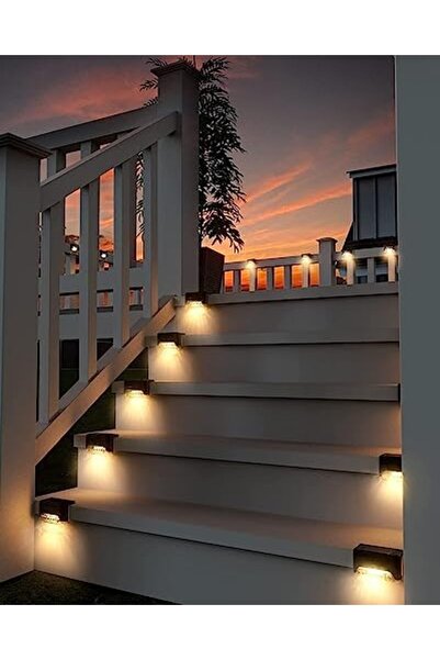 STOREMAX 4 Adet L Solar Güneş Enerjili Su Geçirmez Köşe Işık, Köşebent Merdiven Bahçe Aydınlatma 1155328