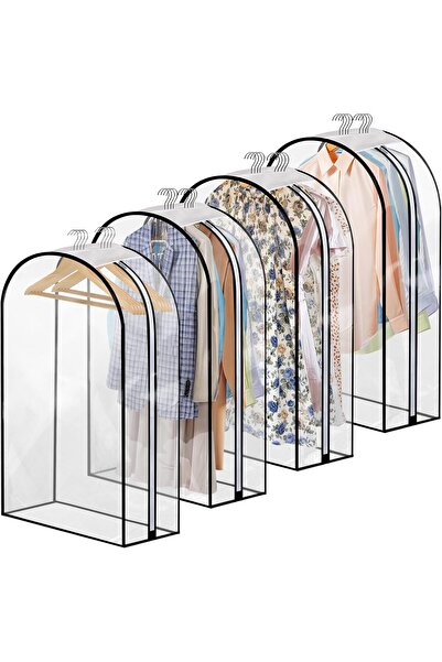 STOREMAX Çoklu Elbise Abiye Takım Kıyafet Kılıfı 60x100 cm | Transparan Şeffaf Pvc Gamboç | Uzun Elbise, Abiy