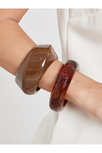 Styli Set of 2 - Chic Brown Bangle Bracelets
