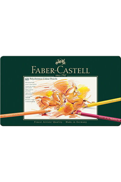 Faber Castell أقلام تلوين خشبية-Polychromos-علبة حديد - 60 لون