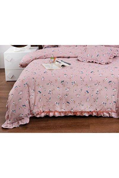CHIRASO Ruffled Bedding Set, ELASTIC Sheet 180x200cm, Duvet Cover 200x230, 4 Pillowcases 52x75