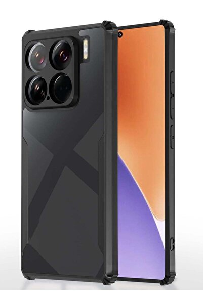 Generic غطاء خلفي شفاف صلب من البولي كربونات مع إطار أسود مقاوم للصدمات لهاتف...