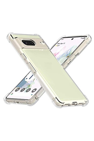 Generic Google Pixel 7 Clear Case with Reinforced Corner Bumper - Slim Shockproof TPU