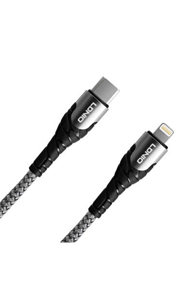 LDNIO USB-C to Lightning 2m Grey Cable 30W LC112