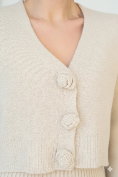 cemo Women's Knitted Short Cardigan Sweater