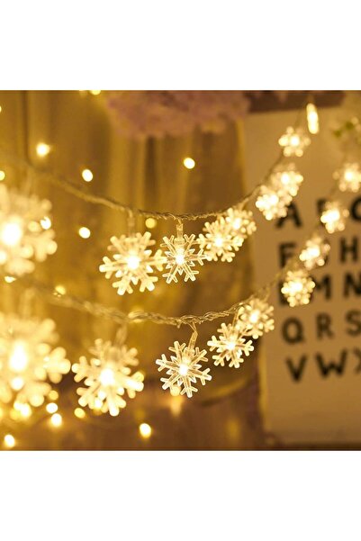 Coverzone Lanț de lumină cu fulgi de nea cu LED de 10 metri cu priză Iluminat...