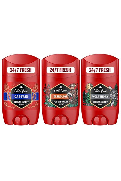 Old Spice Erkek Deodorant Stick Seti: Captain 50 ml, Wolfthorn 50 ml, Bearglove 50ml