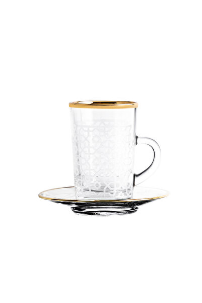 Dimlaj Ivory Glass Tea Cup CB/12-Gold