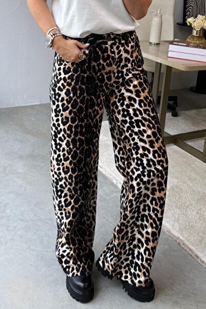 ELVAN TOLON Leopard Denim Jean