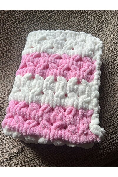Dodemert Home بطانية أطفال منسوجة يدويًا من أليز باللونين الوردي والأبيض مقاس...
