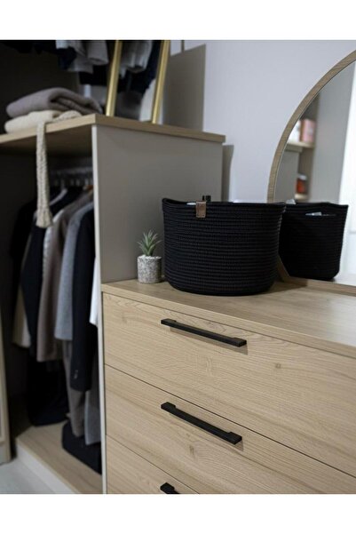 VELLORA HOME سلة تنظيم متعددة الأغراض من الخيزران، أزرق بلون الكوبالت ılık، م...