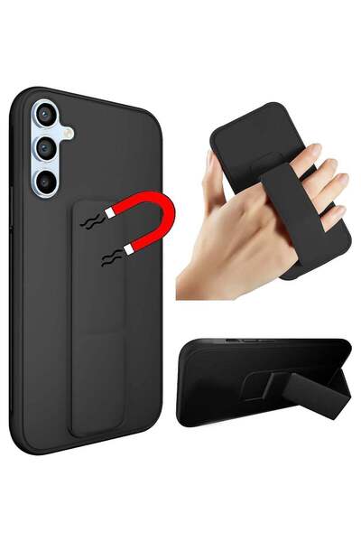 Generic جراب خلفي لهاتف Samsung Galaxy A55 5G مع حامل سيارة مغناطيسي وحامل خلفي