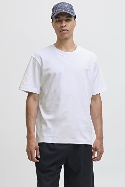 Jack & Jones Ανδρικό λευκό μπλουζάκι Κωδικός μοντέλου: (12282696 ) Jcofusıon Interlock Tee Ss Crew Neck