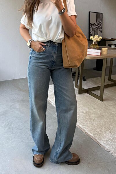 ELVAN TOLON Blue Distressed Jeans