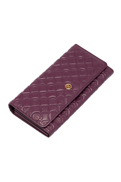 Tergan Purple Genuine Leather Women's Wallet - S1Cb00005783-R8G