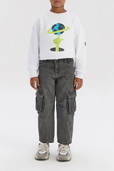 Nebbati Boy Grey Trousers