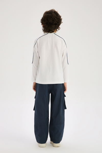 Nebbati Boy Navy Blue Trousers