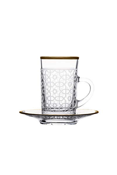 Dimlaj Ivory Glass Tea Cup CB/12-Gold
